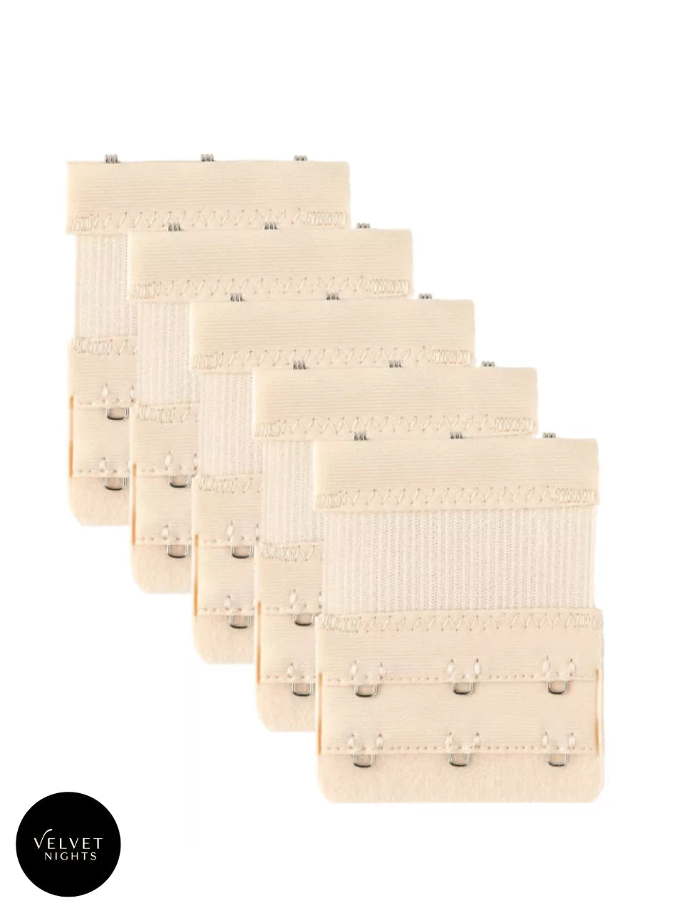 Pack of 4 Elastic Bra Extenders – 3 Hooks x 2 Rows
