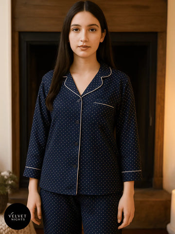 Polka Dots 2 Piece Night suit