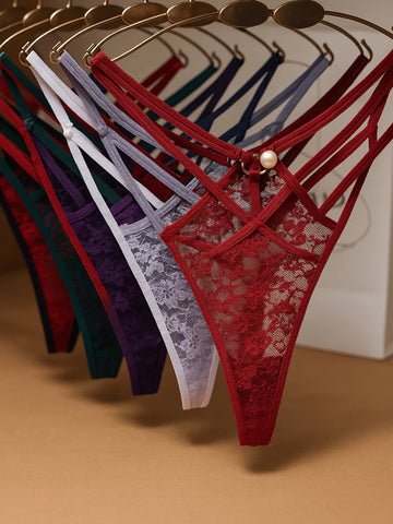 Pearl Lace Strappy Thong β Sensual Elegance β¨π