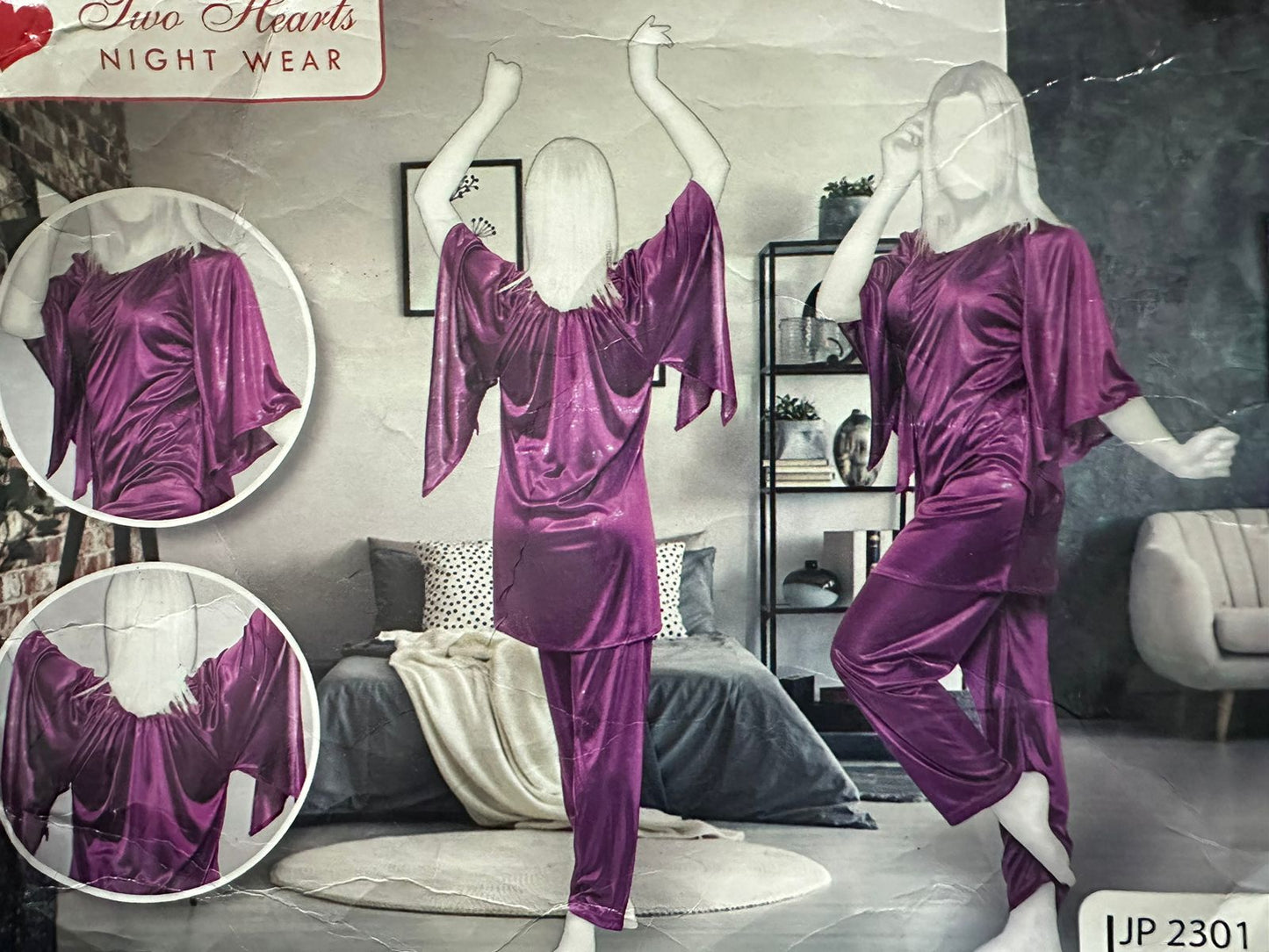 3o: Luxury Satin 2-Piece Night Suit