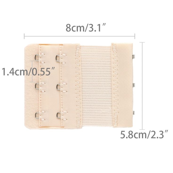 Pack of 4 Elastic Bra Extenders – 3 Hooks x 2 Rows