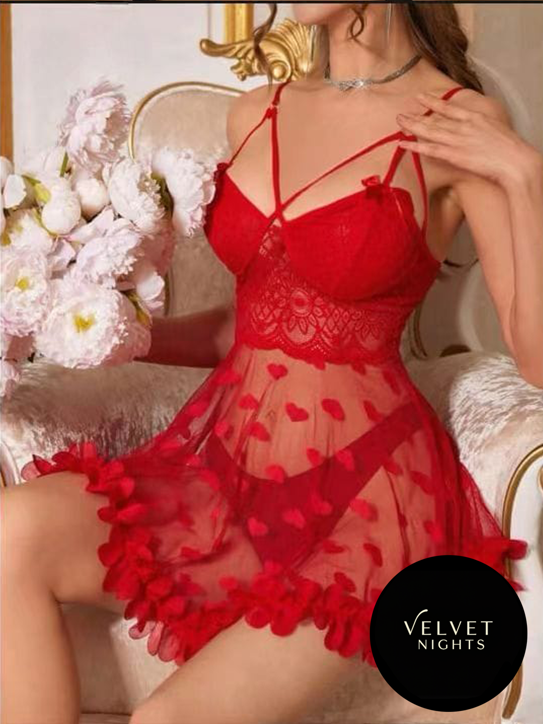 Scarlet Love Sheer Babydoll Set