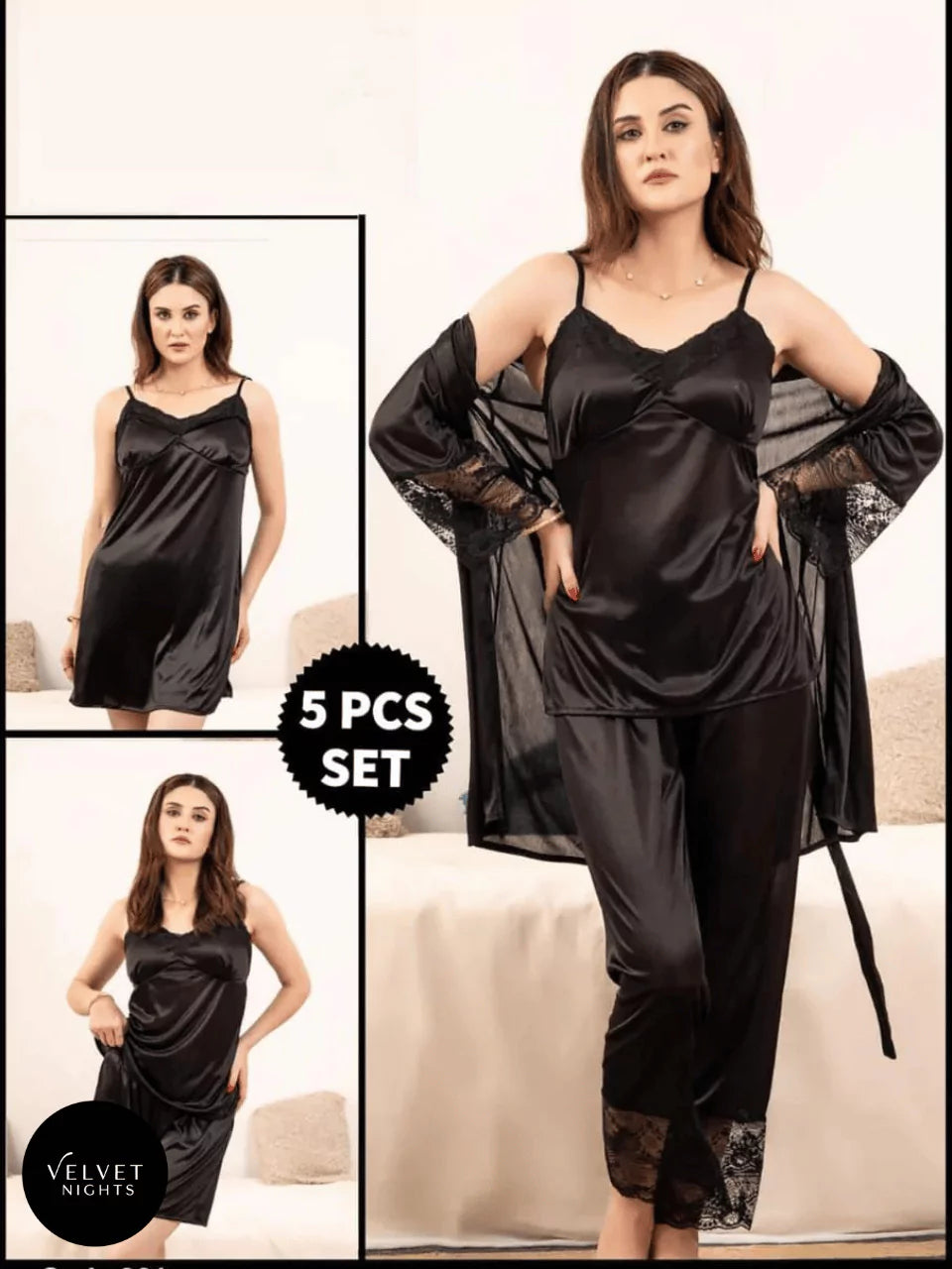A 5-Piece Luxury Bridal Nightwear Set ❤✨
