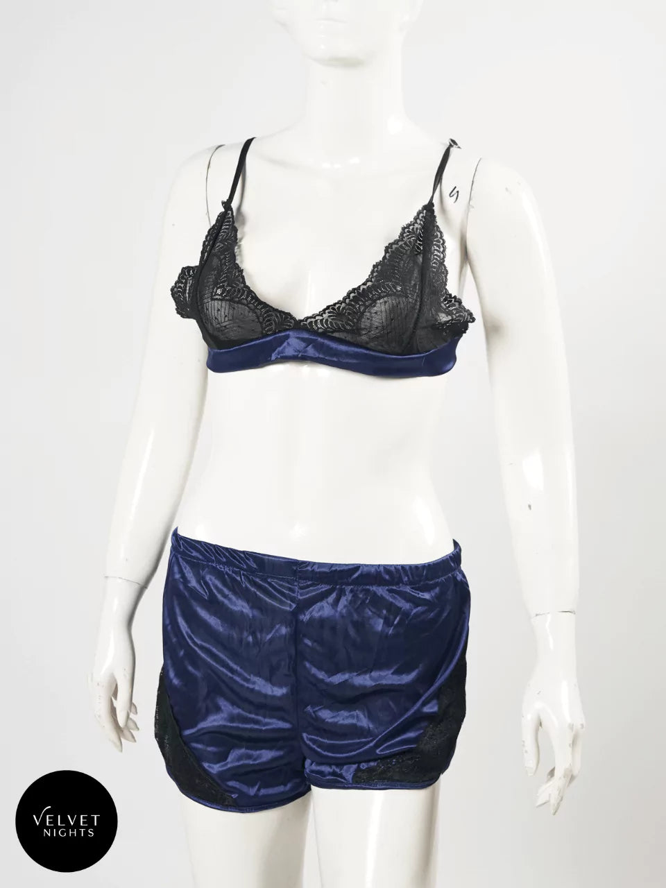 A Midnight Desire 3 Piece Silk Nightwear with Long Gown