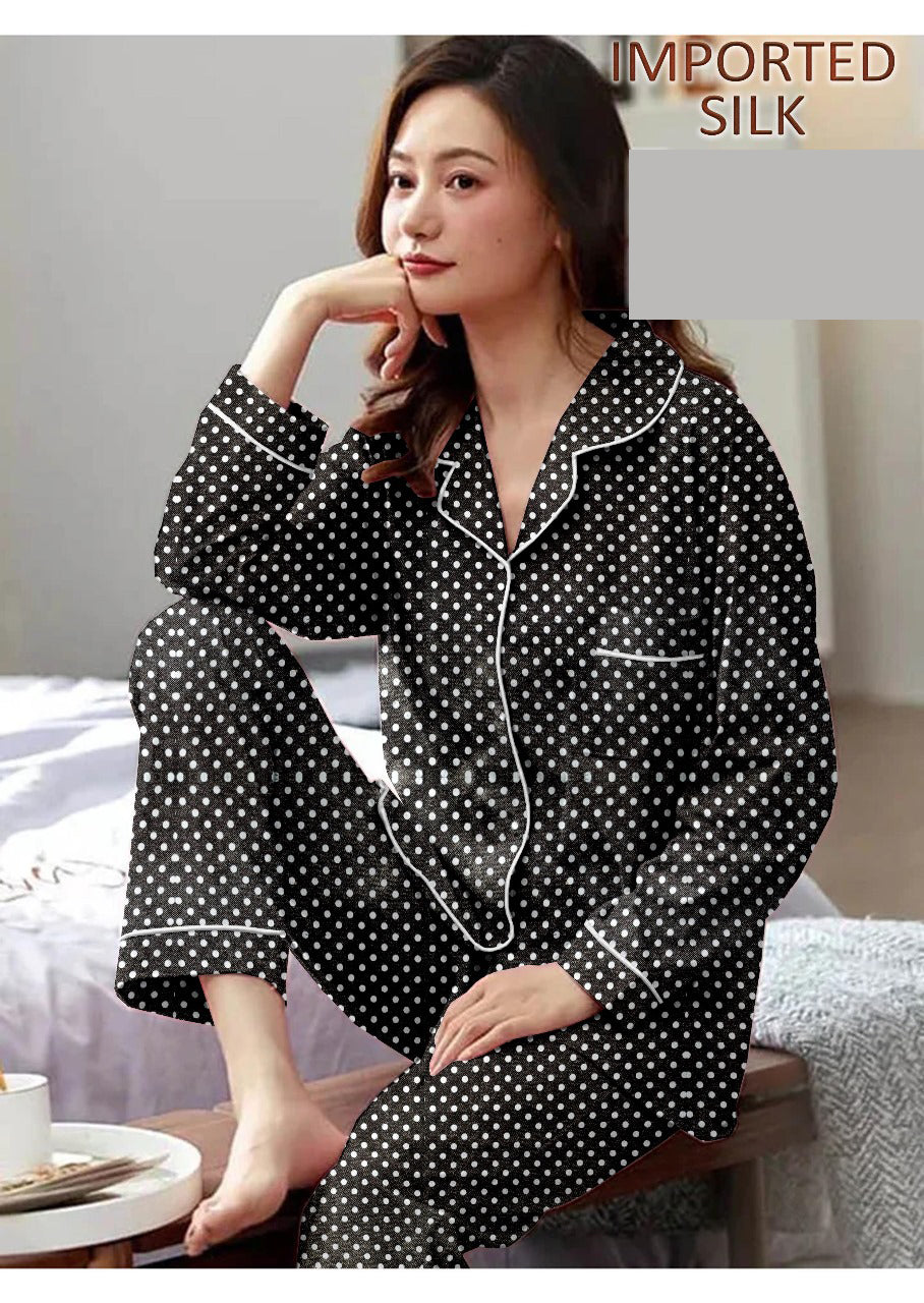 Polka Dots 2 Piece Night suit