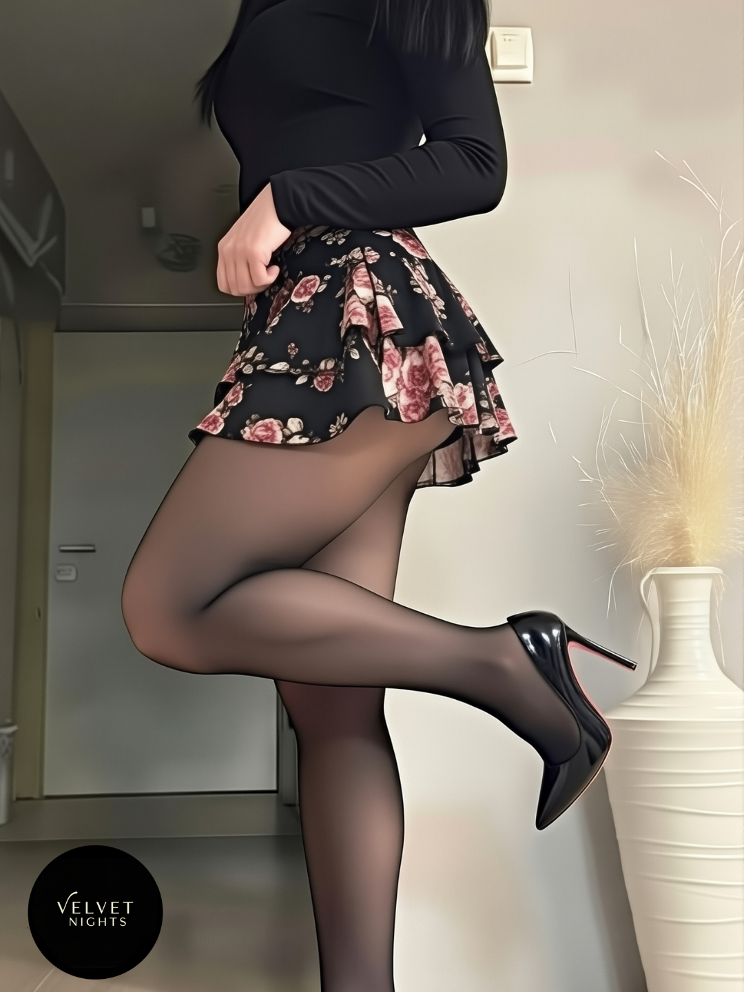 Women's Black Panty Hose | Sexy Full Leg Legging
