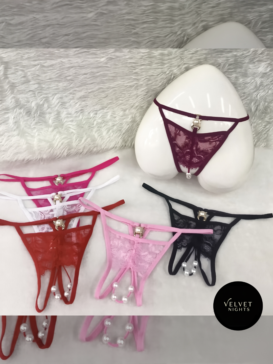 Velvet Nights Pearl Temptation Lace thong