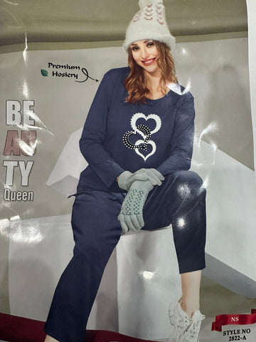 Cozy 2 Piece Full-Sleeve Cotton Nightwear