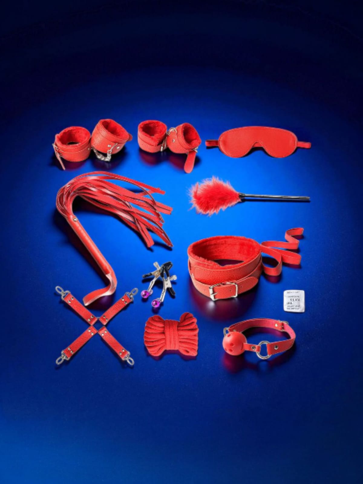 Complete Bed Bondage Kit (Red Color) BDSM Set