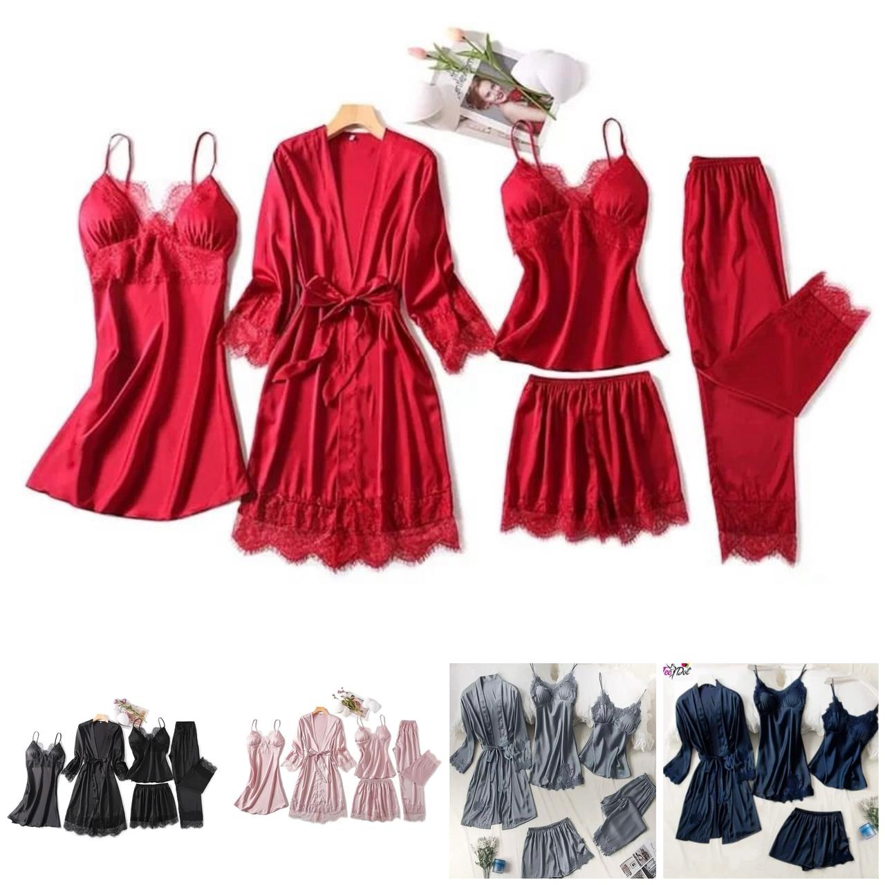 A 5-Piece Luxury Bridal Nightwear Set ❤✨