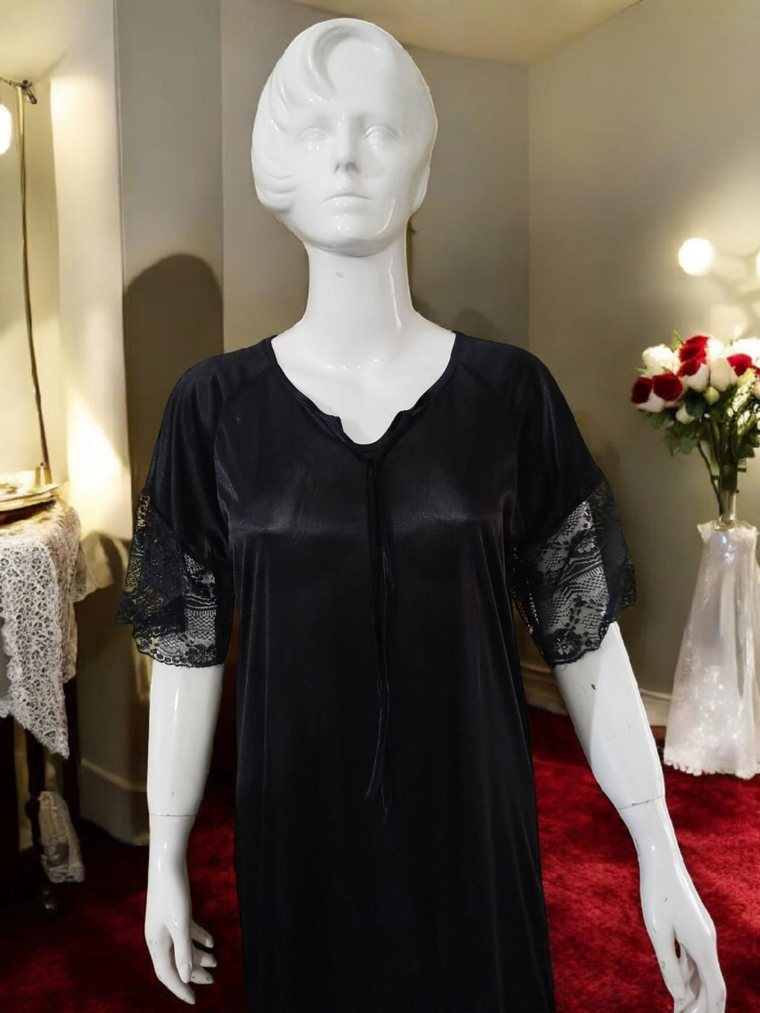 1 piece Satin Bridal Nightwear for Timeless Romance
