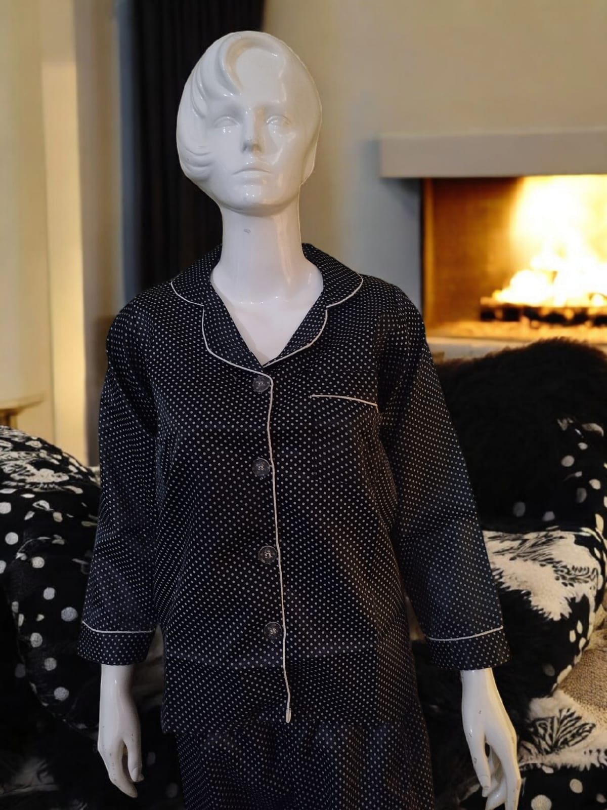 Polka Dots 2 Piece Night suit