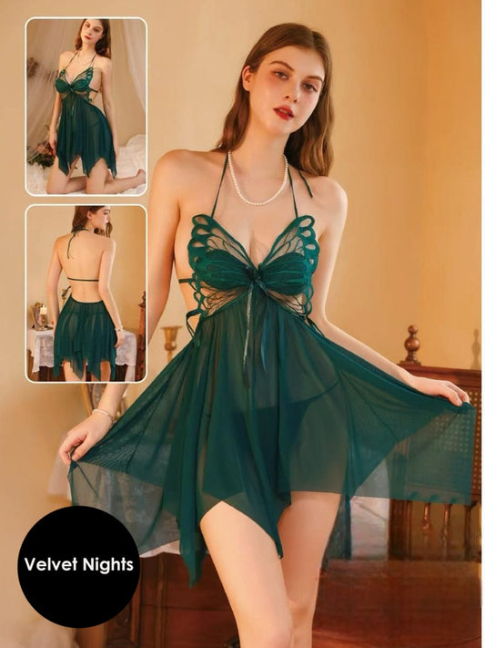 2o: Butterfly-Inspired Sheer Babydoll Lingerie