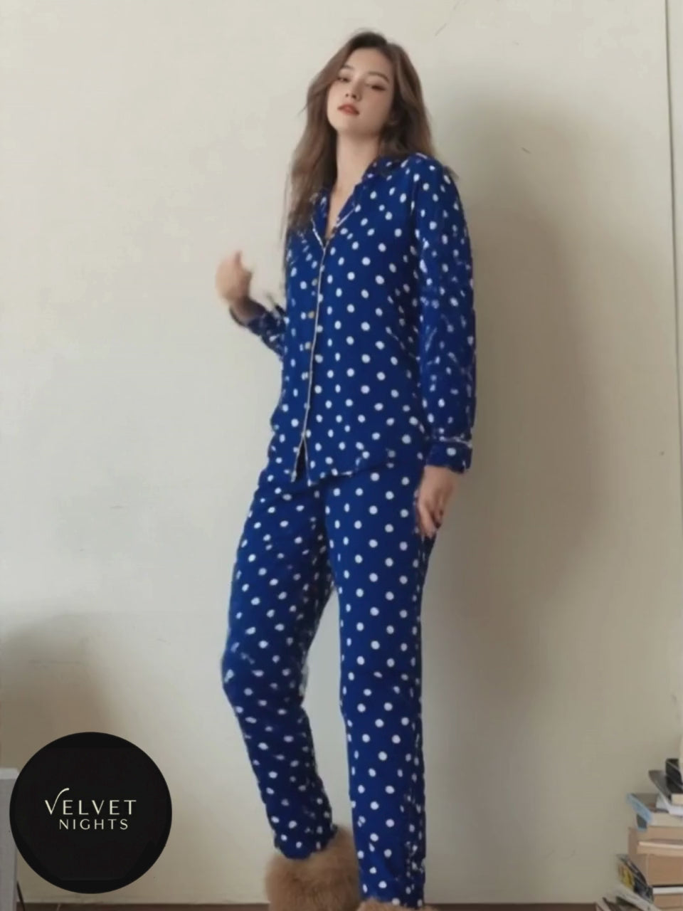 The Sapphire of your Eyes- 2 Piece Silk Night Suit