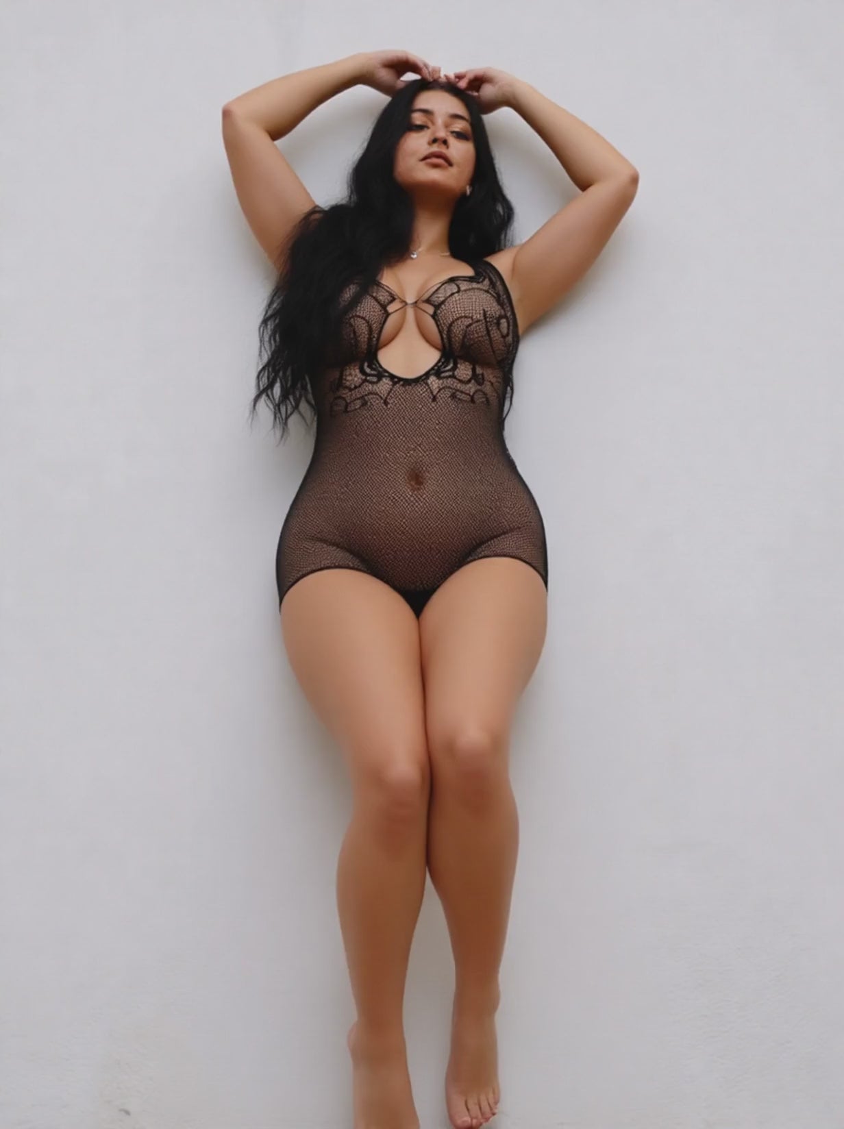 Plus- Size One-Piece Half Body Stocking