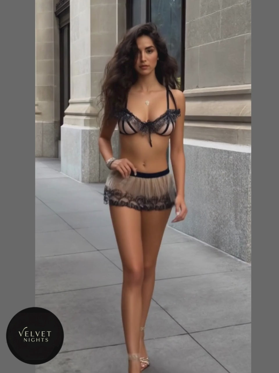 2-Piece Sexy Lace Nighty – Sensual Elegance Alluring Charm