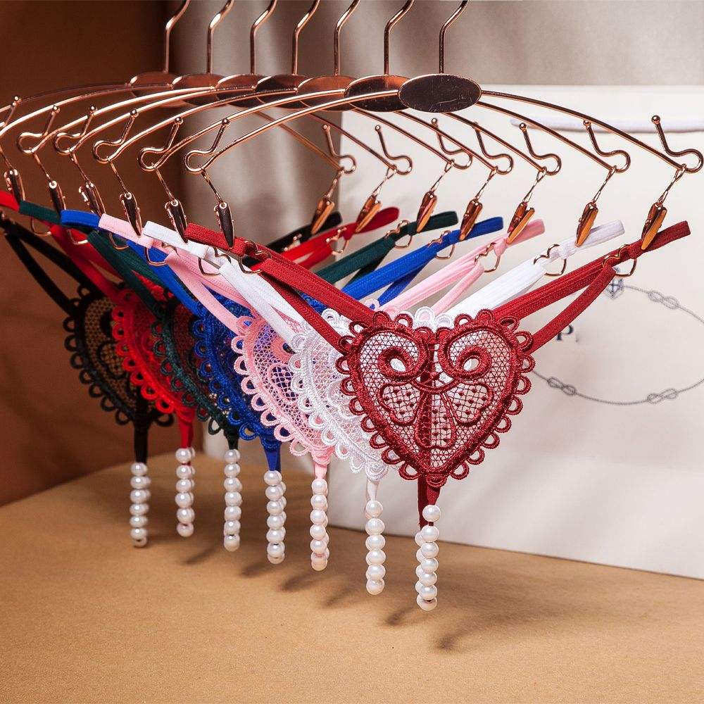 Ultra-Sexy Lace Butterfly Thong With Pearl Accent – For a Bold, Tempting Look